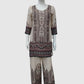 Beige Premium Modal Digital Printed Co-ord Set with Swarovski Work