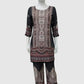 Black Premium Modal Digital Printed Semi-Formal Co-ord Set with Swarovski Highlighting