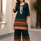Bottle Green Premium Modal Rayon Digital Printed Designer Co-ord Set