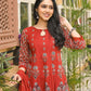 Red Pure Cotton Festive Anarkali Suit with Hand Block Detailing