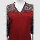 Maroon Pure Muslin A-Line Suit with Digital Print & Dupatta