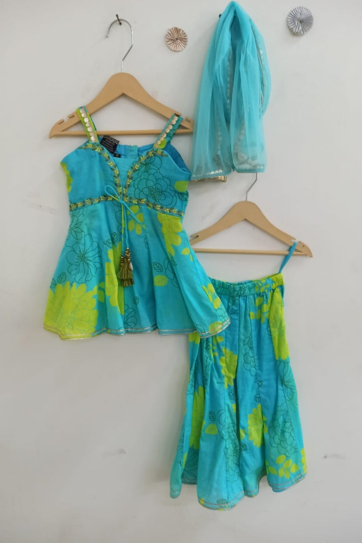 Ferozi Pure Cotton Ethnic Set for Girls | Newborn to 7 Years