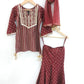 Mehroon Pure Cotton Ethnic Set for Girls | Newborn to 7 Years