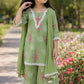 Green Pure Cotton Ethnic Set for Girls | Newborn to 7 Years