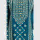 Sky Blue Pure Cotton Chikankari Mirror Work Straight Suit Set