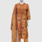 Peach Premium Pure Linen A-Line Suit with Mirror & Thread Work and Digital Print Dupatta