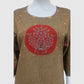 Mouse Pure Handloom Cotton Straight Suit with Handblock & Dori Work