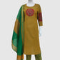 Green Pure Handloom Cotton Straight Suit with Handblock Work & Dupatta