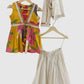 Off White Pure Cotton Sharara Set for Girls with Lace & Net Dupatta