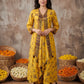 Yellow Pure Crepe Viral Indo-Western Co-ord Set