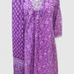 Purple Printed Cotton A-Line Suit Dupatta Set with Pockets & Thread Work | Label Anju Kumar