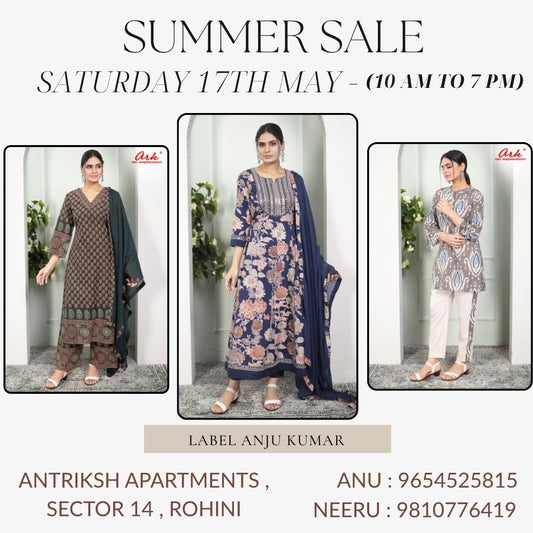 ROHINI ONE DAY EXHIBITION SALE LABEL ANJU KUMAR