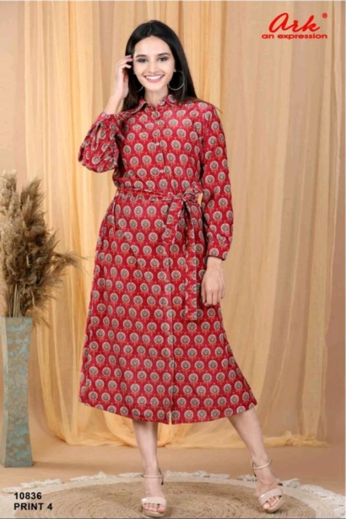 VELVET KURTI KA-10836 PRINT-4