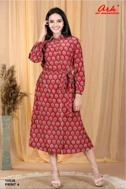 VELVET KURTI KA-10836 PRINT-4