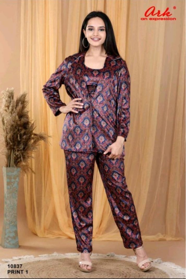 VELVET COORD SET  KA-10837 PRINT-1