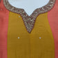 Multicolour Pure Mal Chanderi Anarkali Suit with Hand Embroidery