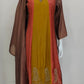Multicolour Pure Mal Chanderi Anarkali Suit with Hand Embroidery