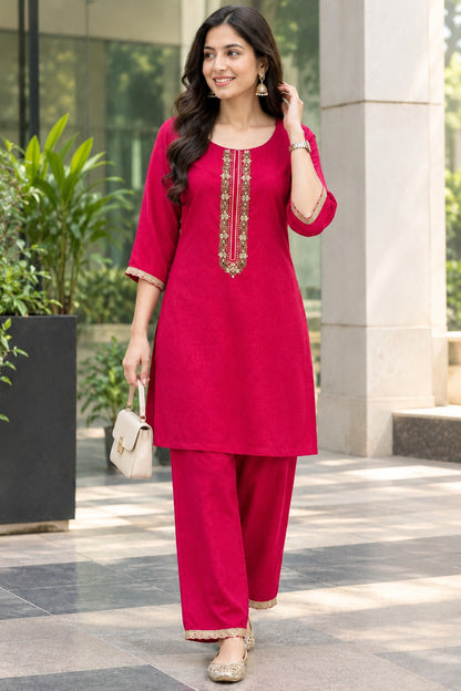 Magenta, Mehroon & Blue Without Dupatta (Design.No-12020)