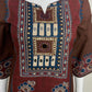 Brown Pure Cotton Pakistani-Style A-Line Suit with Mirror Work