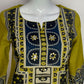 Green Pure Cotton A-Line Suit with Mirror Work & Dupatta