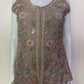 Grey Premium Tissue Sharara Suit with Hand Embroidered Choli & Necklace Dupatta