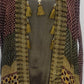 Green & Mehndi Pure Crape Ajrakh Print Indo-Western Dress with Cape Jacket