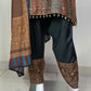 Mehroon & Green Dola Silk Designer Farshi Salwaar Suit Set