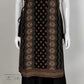 Black Pure Crepe Ajrakh Printed Indo-Western Co-ord Set with Hand Embroidery