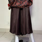 Brown Modal Indo-Western One Piece Dress with Ajrakh Reversible Scarf