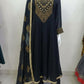 Majenta & Black Pure Chinon Anarkali Suit with Zari & Mirror Work and Organza Dupatta