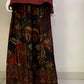 Maroon Pure Crepe Digital Print Co-ord Set with Stone Work
