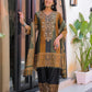 Mehroon & Green Dola Silk Designer Farshi Salwaar Suit Set