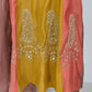 Multicolour Pure Mal Chanderi Anarkali Suit with Hand Embroidery