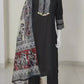 Black Muslin Modal Straight Suit with Chanderi Madhubani Dupatta – Women’s Festive Wear