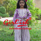 Lilac Printed Muslin Crop Top with Gathered Plazo Set for Girls | Summer Kids Ethnic Wear