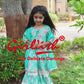Sea Green Cotton Anarkali Sharara & Dupatta Set for Girls – Kids Ethnic Wear | Label Anju Kumar