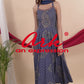 Blue Cotton Spaghetti Style Anarkali Suit Set with Mirror Embroidery & Net Dupatta – Women’s Ethnic Wear