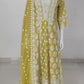 Liril Green Chikankari Anarkali Suit Dupatta Set – Pure Malmal Cotton Semi Formal Wear | Label Anju Kumar
