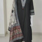 Black Muslin Modal Straight Suit with Chanderi Madhubani Dupatta – Women’s Festive Wear