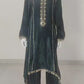 Velvet Coord Set with Mirror Hand Work
